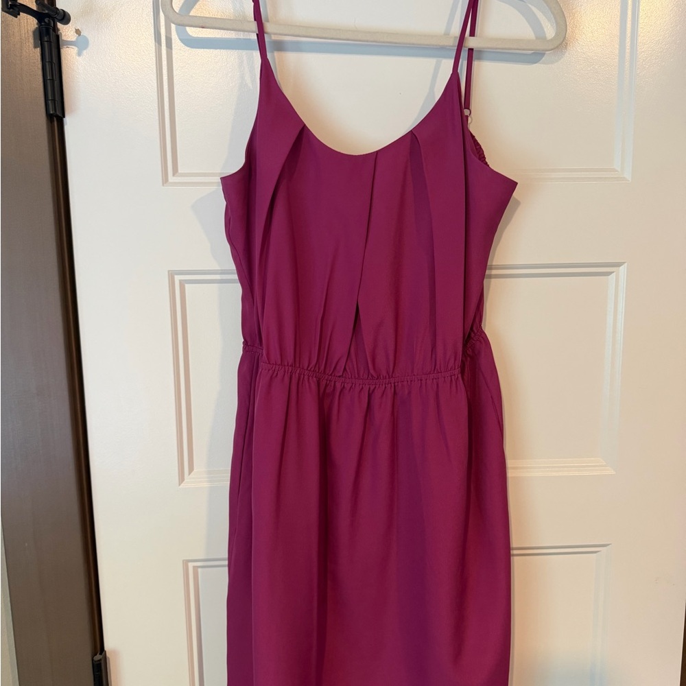 BCBGeneration Fuchsia Spaghetti Strap Mini Dress - image 1